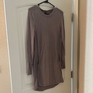 Long Sleeve Tunic Dress in Mauve